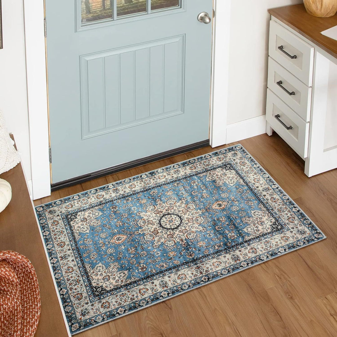 Vintage Floral Patterned Area Rug