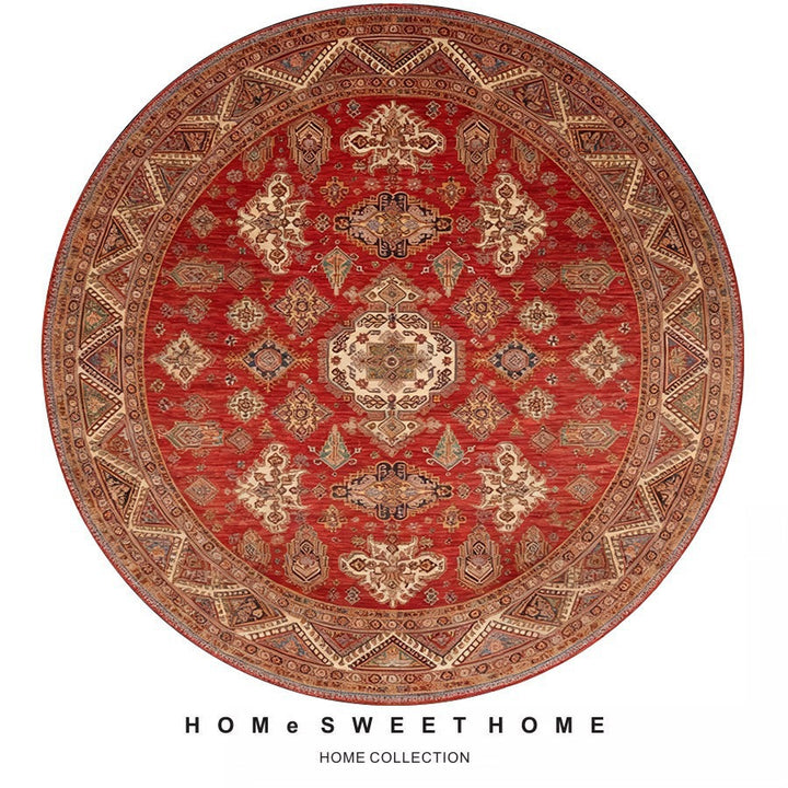 Vintage-Inspired Round Rug
