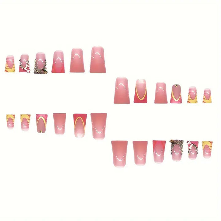 Decorative 3D Themed Press-On Nail Art Kalsten