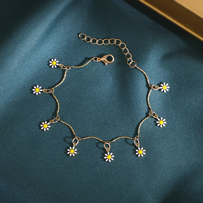 Floral Charm Anklet Kalsten
