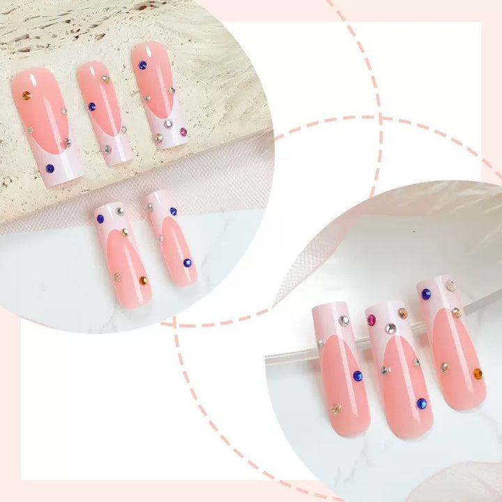 Artificial nails with sparkling rhinestone accents Kalsten