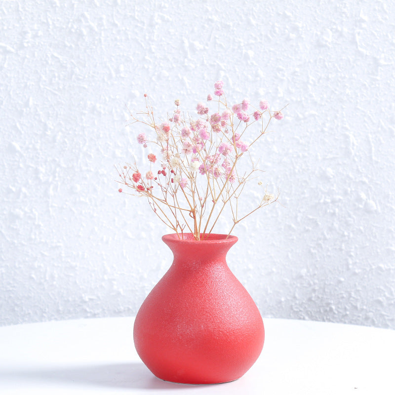 Modern Textured Ceramic Decorative Flower Vase Kalsten