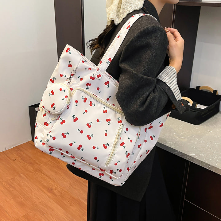 Functional Floral Print Tote Bag Kalsten