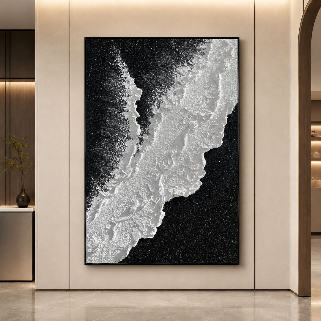 Coastal Wave Textured Canvas Artwork
