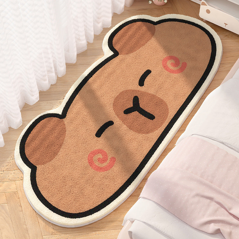 Plush Cartoon Bear-Shaped Rug