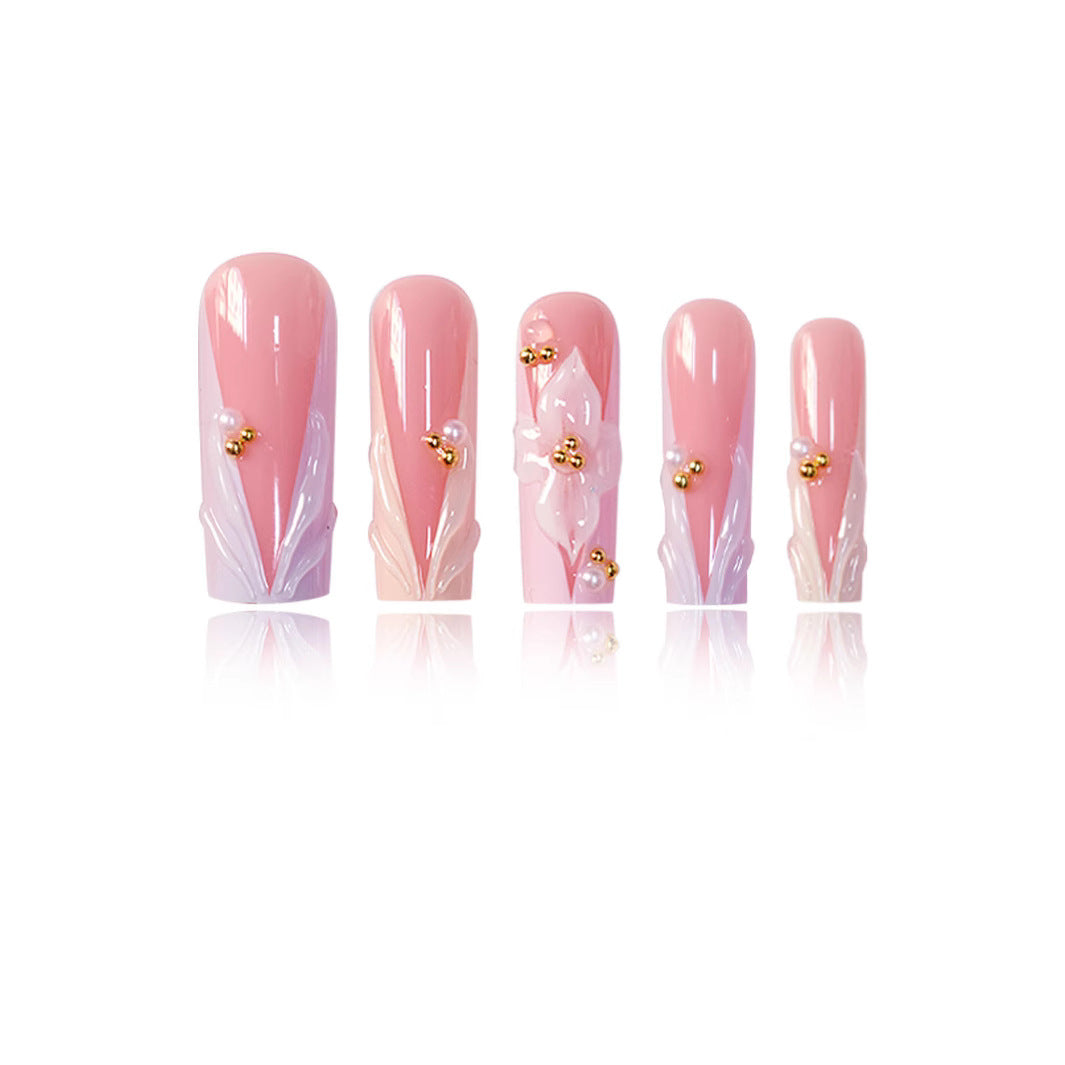 Floral Design Press-On Nails Kalsten