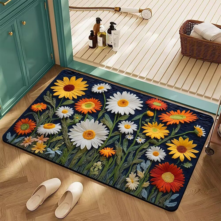 Floral Patterned Bath Mat Kalsten