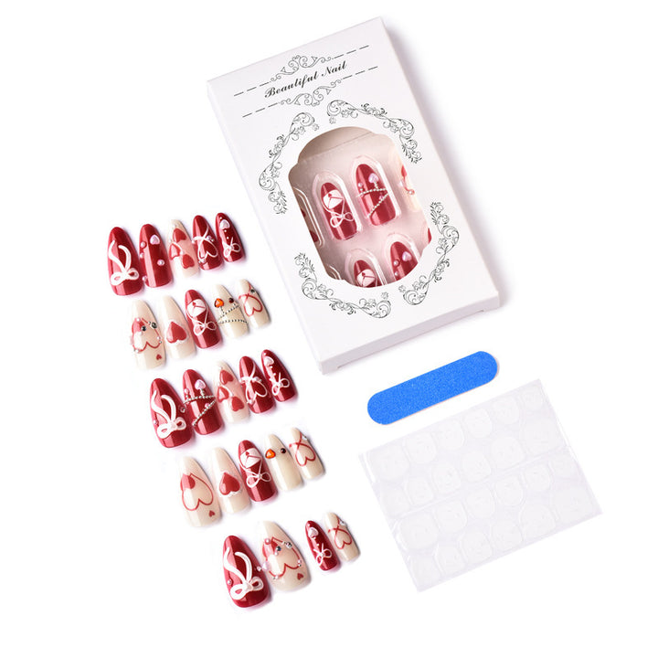 Nail design set with romantic heart motifs Kalsten