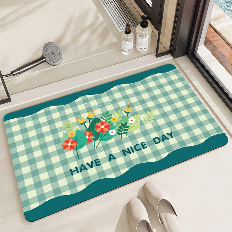 Cheerful Floral Design Indoor Area Mat Kalsten