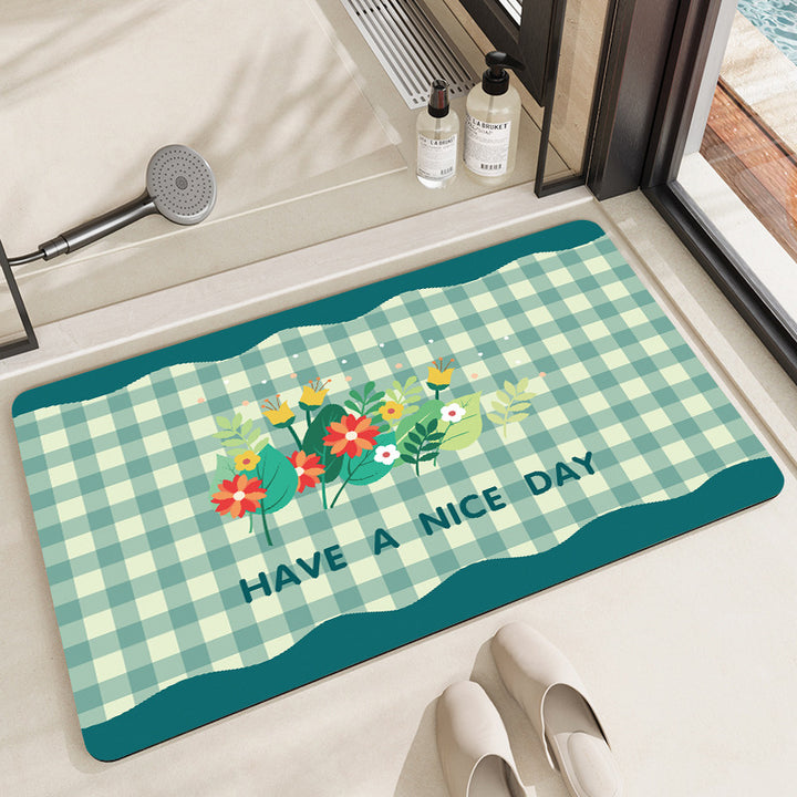 Cheerful Floral Design Indoor Area Mat Kalsten