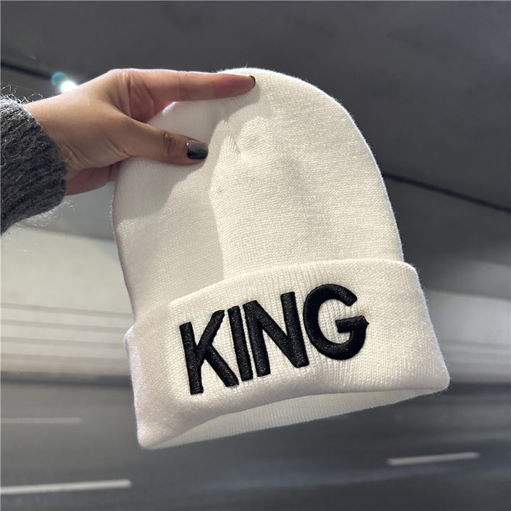Stylish Knit Beanie with Statement Embroidery