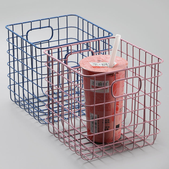 Unisex Wire Storage Basket with Ergonomic Handles Kalsten