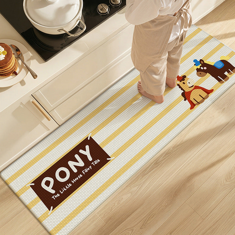 Playful Animal Themed Kitchen Comfort Mat
