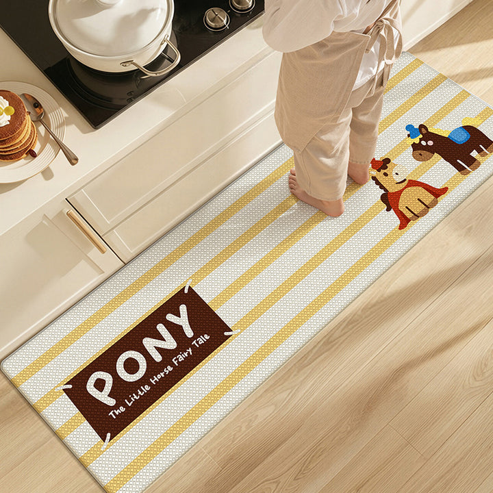 Playful Animal Themed Kitchen Comfort Mat