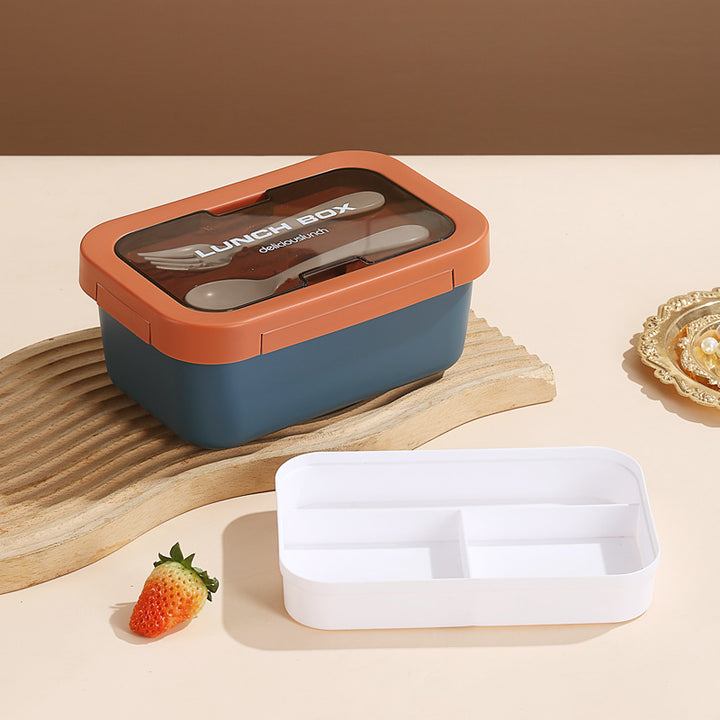 Dual-Compartment Stainless Steel Lunch Box