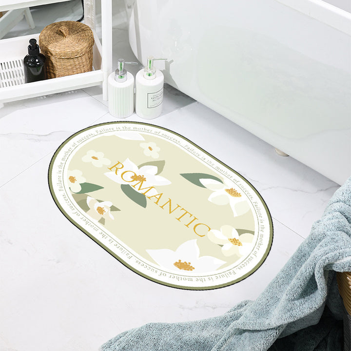 Inspirational Floral Bath Mat Kalsten