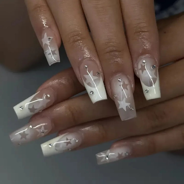 Decorative Floral Press-On Nail Set Kalsten