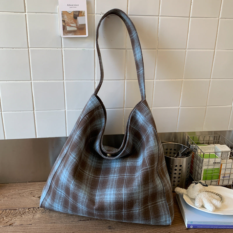 Casual Plaid Shoulder Bag