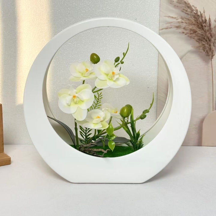Artificial Orchid Flower Arrangement for Indoor Decor