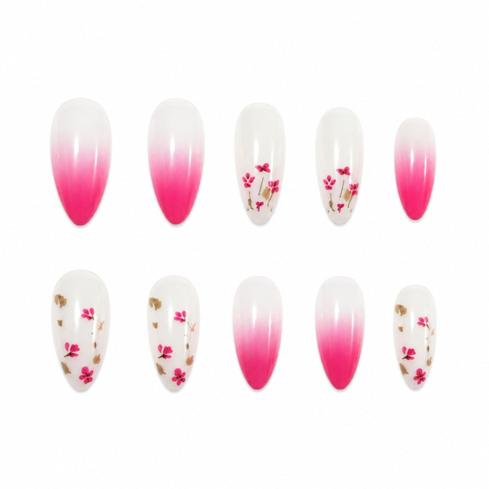 Floral Gradient Press-On Nails Kalsten