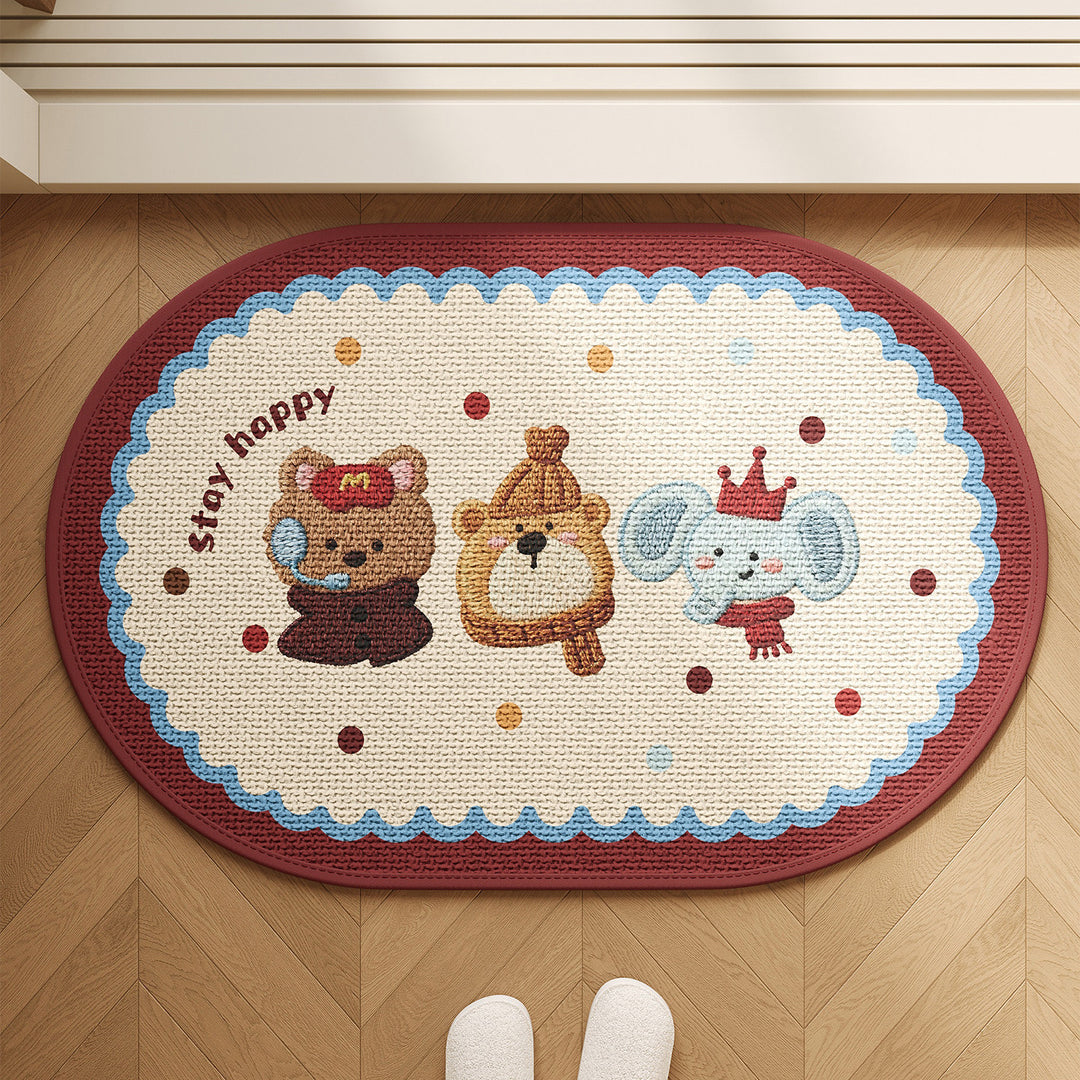 Playful Animal-Themed Welcome Mat Kalsten