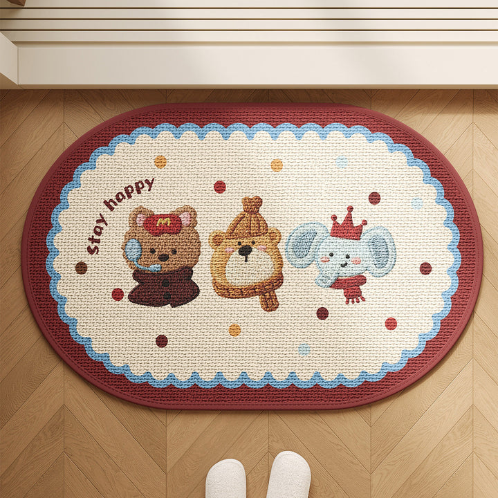 Playful Animal-Themed Welcome Mat Kalsten