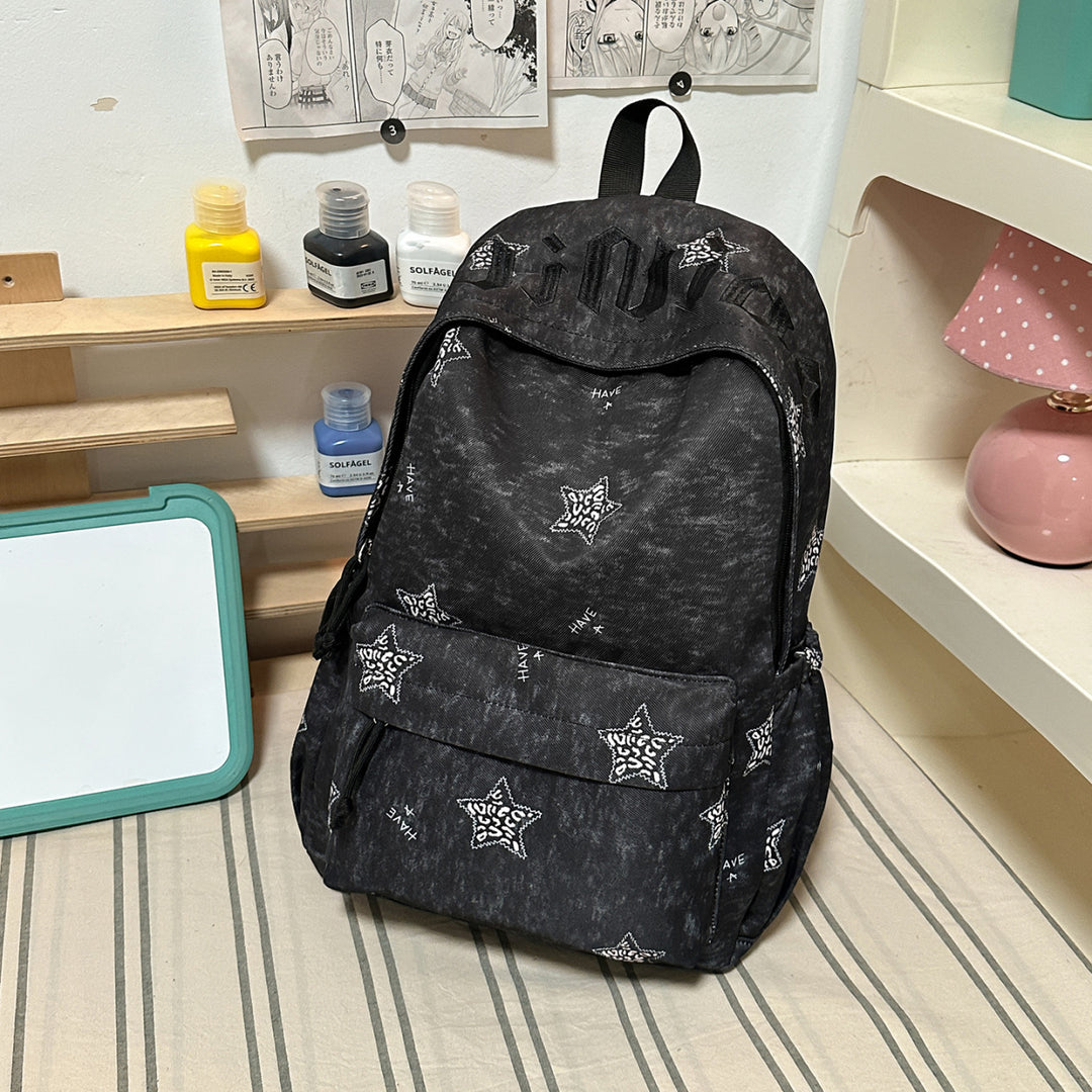 Star Print Decorative Backpack Kalsten