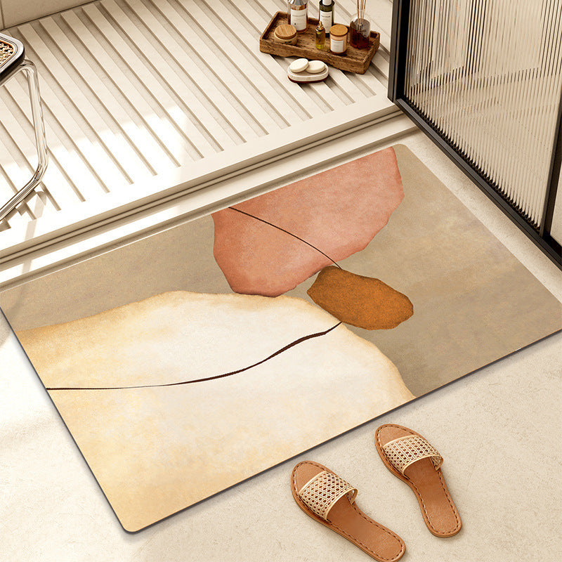 Abstract Geometric Pattern Bath Mat