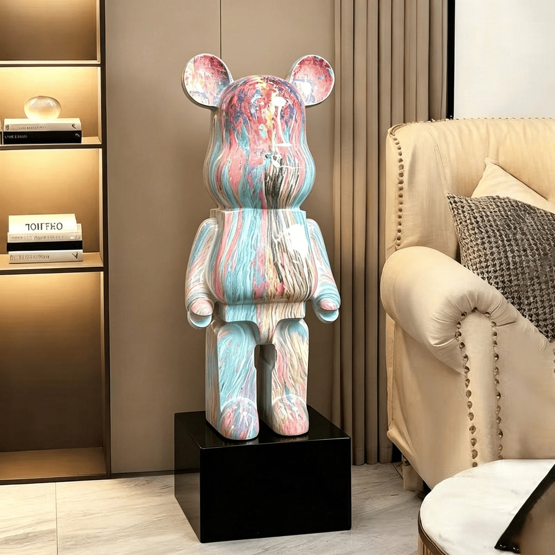 Artistic Bear Figurine for Indoor Home Display