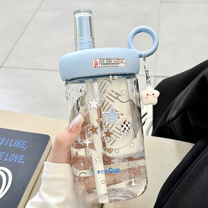 Women’s drinking bottle with integrated fruit filter and charming pendant Kalsten