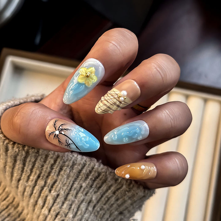 Artistic Floral-Inspired Press-On Nails Kalsten