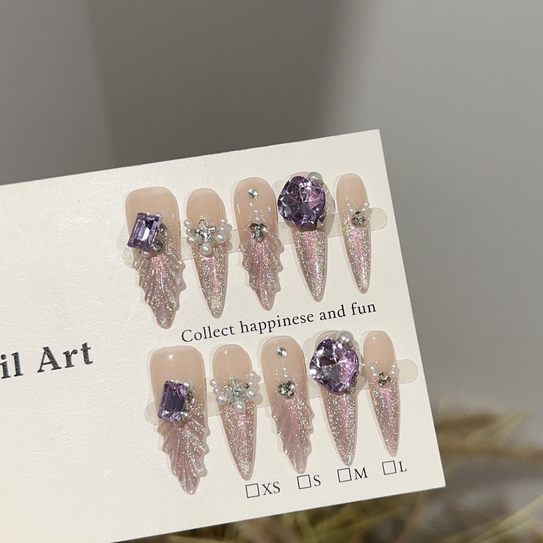 Glamorous Glittering Press-On Nail Art Set
