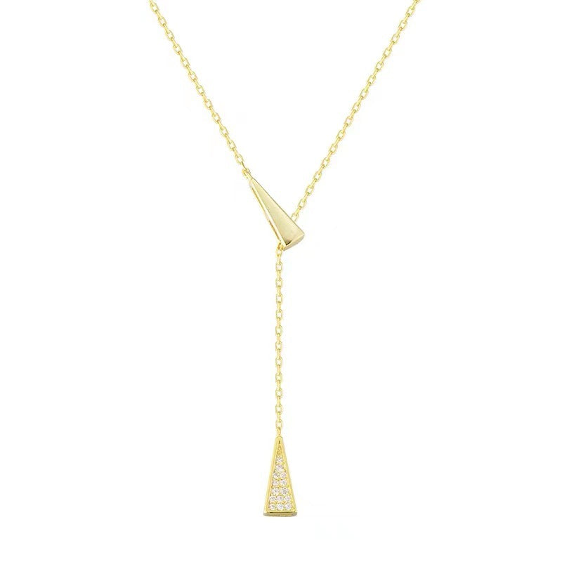 Modern Geometric Drop Necklace Kalsten