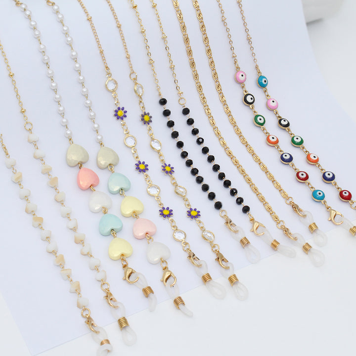 Floral Decorated Eyewear Chain Kalsten