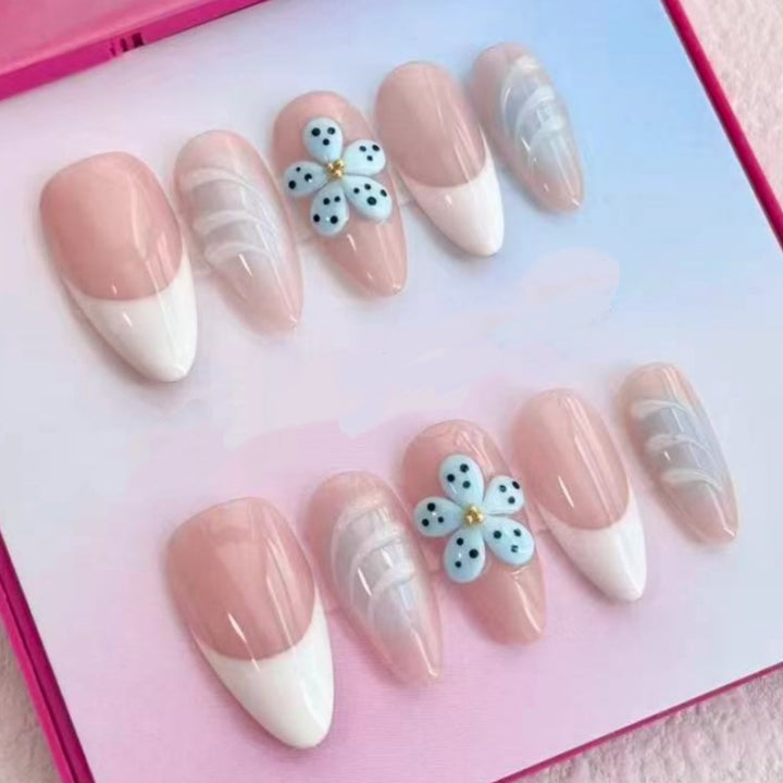 Nature-Themed Artistic Press-On Nail Set Kalsten