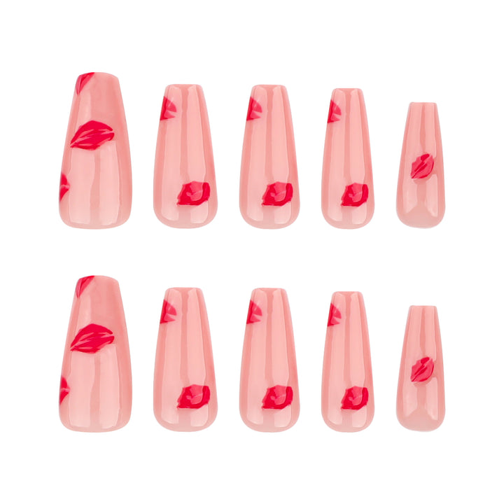 Artful Nail Extensions with Lip Design Kalsten