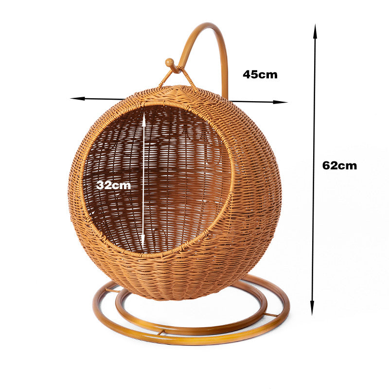 Round Woven Pet Bed Kalsten