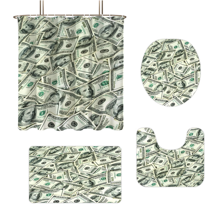 Digital Dollar Bill Bathroom Set Kalsten