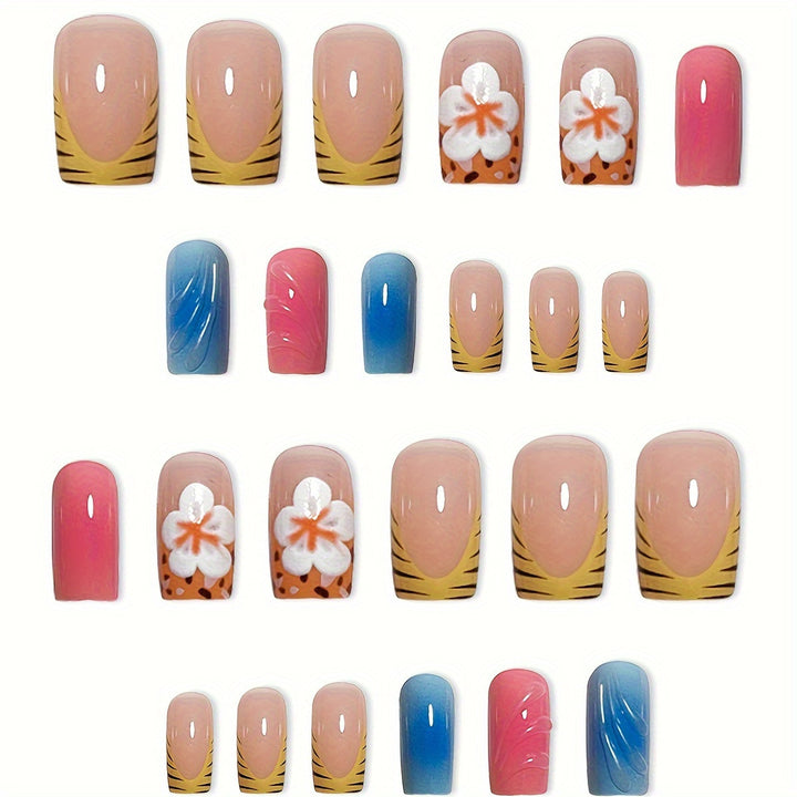 Artistic Floral Press-On Nails Kalsten