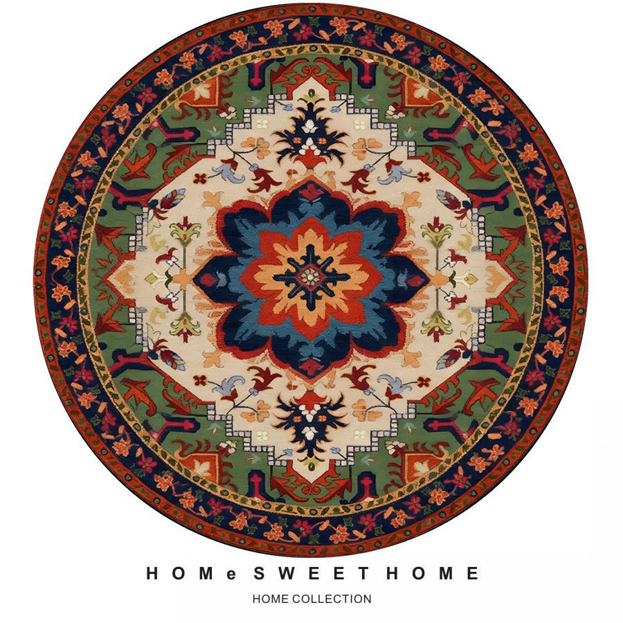 Vintage-Inspired Round Rug