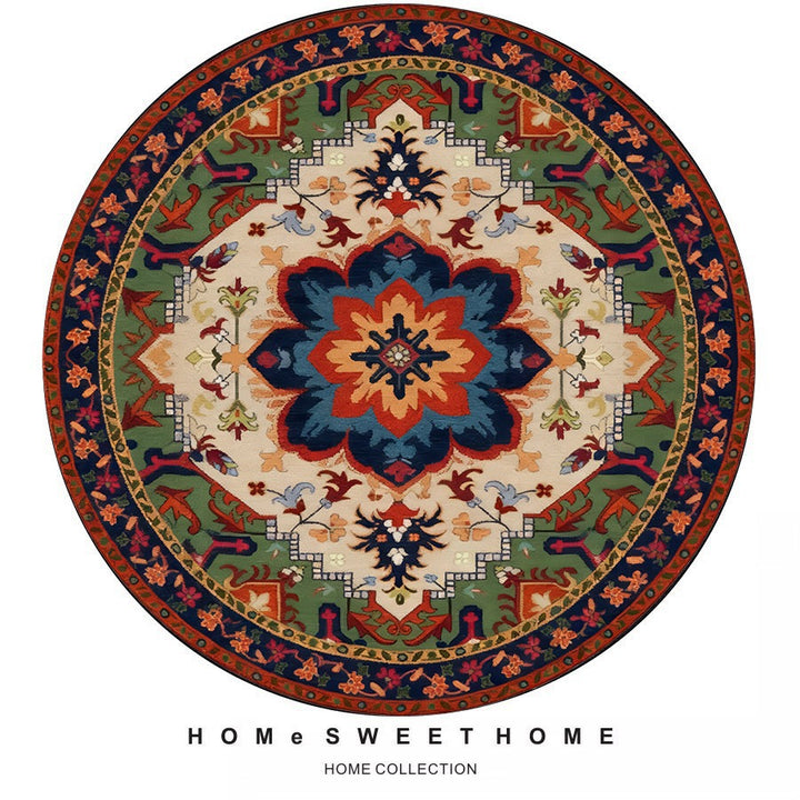 Vintage-Inspired Round Rug