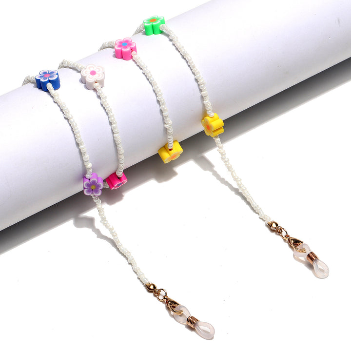 Decorative Flower Beaded Eyewear Chain Kalsten
