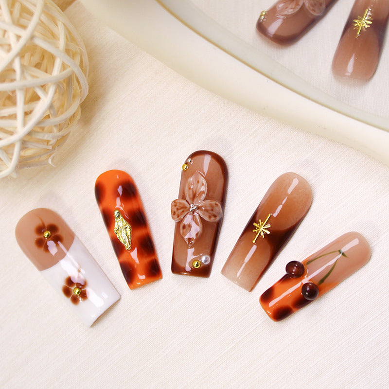 Acrylic nail set with luxurious decorations and stylish accents Kalsten