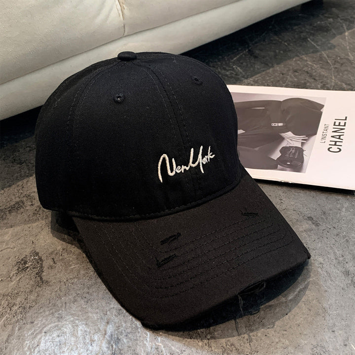 Distressed Cotton Baseball Cap