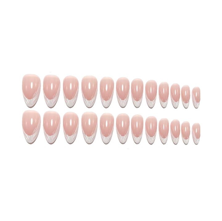 Artificial nails in elegant French lace design Kalsten
