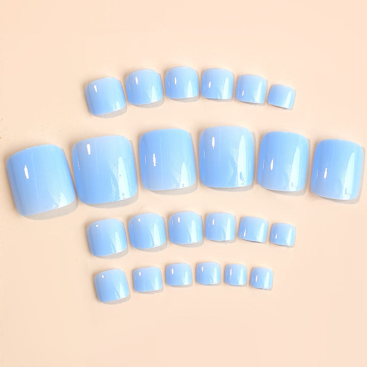 Artificial nail set with delicate blue and caring accessories Kalsten