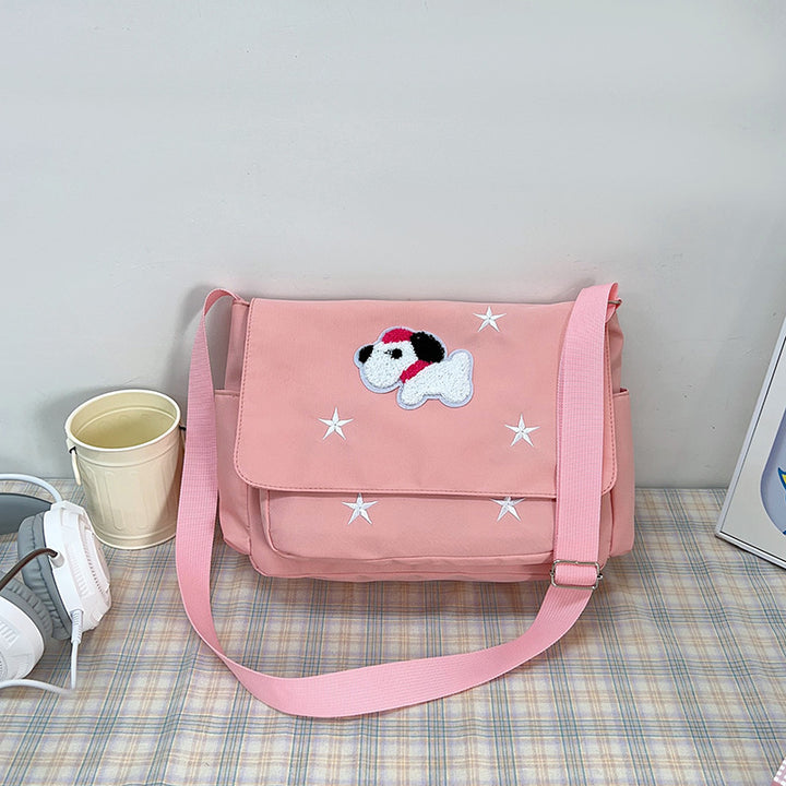 Playful Cartoon-Themed Messenger Bag