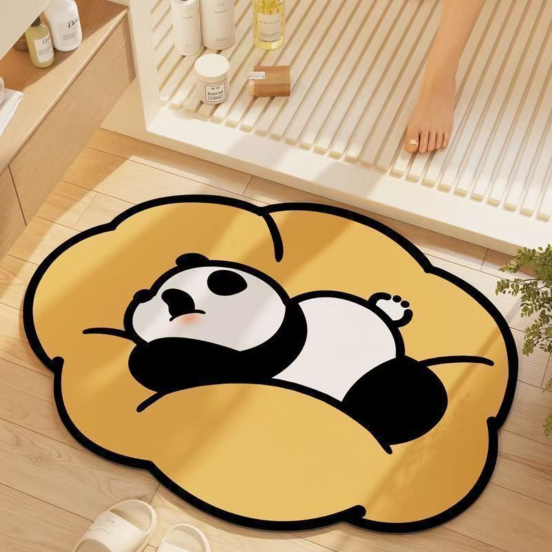 Whimsical Cat-Themed Bath Mat Kalsten