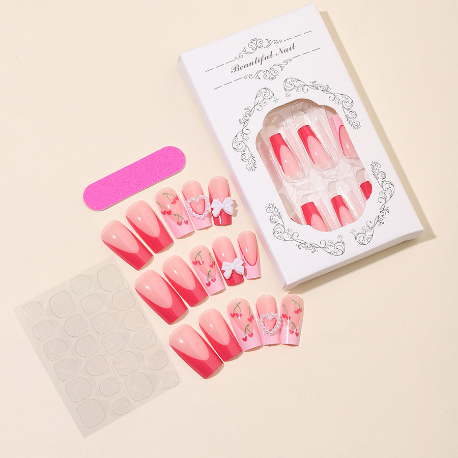 Artificial nail set with romantic floral designs Kalsten