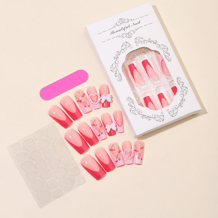 Artificial nail set with romantic floral designs Kalsten